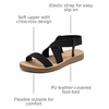 image:imageDREAM PAIRS Womens Elastic Ankle Strap Flat Sandals  Womens Comfortable Open Toe Elastic Crossbelt Slipon Flat Summer Sandals Casual WearBlack1
