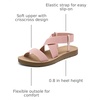 image:imageDREAM PAIRS Womens Elastic Ankle Strap Flat Sandals  Womens Comfortable Open Toe Elastic Crossbelt Slipon Flat Summer Sandals Casual WearBlush