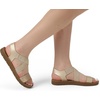 image:imageDREAM PAIRS Womens Elastic Ankle Strap Flat Sandals  Womens Comfortable Open Toe Elastic Crossbelt Slipon Flat Summer Sandals Casual WearGold