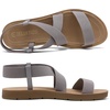 image:imageDREAM PAIRS Womens Elastic Ankle Strap Flat Sandals  Womens Comfortable Open Toe Elastic Crossbelt Slipon Flat Summer Sandals Casual WearGrey