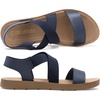 image:imageDREAM PAIRS Womens Elastic Ankle Strap Flat Sandals  Womens Comfortable Open Toe Elastic Crossbelt Slipon Flat Summer Sandals Casual WearNavy