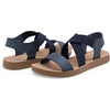 image:imageDREAM PAIRS Womens Elastic Ankle Strap Flat Sandals  Womens Comfortable Open Toe Elastic Crossbelt Slipon Flat Summer Sandals Casual WearNavy