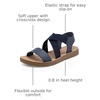 image:imageDREAM PAIRS Womens Elastic Ankle Strap Flat Sandals  Womens Comfortable Open Toe Elastic Crossbelt Slipon Flat Summer Sandals Casual WearNavy
