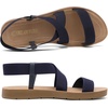 image:imageDREAM PAIRS Womens Elastic Ankle Strap Flat Sandals  Womens Comfortable Open Toe Elastic Crossbelt Slipon Flat Summer Sandals Casual WearNavy1