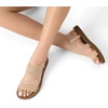 image:imageDREAM PAIRS Womens Elastic Ankle Strap Flat Sandals  Womens Comfortable Open Toe Elastic Crossbelt Slipon Flat Summer Sandals Casual WearNude