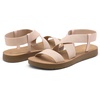 image:imageDREAM PAIRS Womens Elastic Ankle Strap Flat Sandals  Womens Comfortable Open Toe Elastic Crossbelt Slipon Flat Summer Sandals Casual WearNude