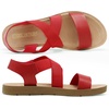 image:imageDREAM PAIRS Womens Elastic Ankle Strap Flat Sandals  Womens Comfortable Open Toe Elastic Crossbelt Slipon Flat Summer Sandals Casual WearRed