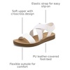 image:imageDREAM PAIRS Womens Elastic Ankle Strap Flat Sandals  Womens Comfortable Open Toe Elastic Crossbelt Slipon Flat Summer Sandals Casual WearWhite