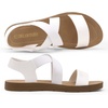 image:imageDREAM PAIRS Womens Elastic Ankle Strap Flat Sandals  Womens Comfortable Open Toe Elastic Crossbelt Slipon Flat Summer Sandals Casual WearWhite