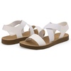 image:imageDREAM PAIRS Womens Elastic Ankle Strap Flat Sandals  Womens Comfortable Open Toe Elastic Crossbelt Slipon Flat Summer Sandals Casual WearWhite