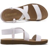 image:imageDREAM PAIRS Womens Elastic Ankle Strap Flat Sandals  Womens Comfortable Open Toe Elastic Crossbelt Slipon Flat Summer Sandals Casual WearWhite1