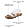 image:imageDREAM PAIRS Womens Elastic Ankle Strap Flat Sandals  Womens Comfortable Open Toe Elastic Crossbelt Slipon Flat Summer Sandals Casual WearWhite1