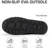 image:imageDREAM PAIRS Womens Mid Calf Winter Snow Boots  Warmth Faux Fur Lining Dual Adjustable Buckle Straps EVA Rubber Treaded OutsoleBlack