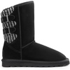image:imageDREAM PAIRS Womens Mid Calf Winter Snow Boots  Warmth Faux Fur Lining Dual Adjustable Buckle Straps EVA Rubber Treaded OutsoleBlack