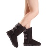 image:imageDREAM PAIRS Womens Mid Calf Winter Snow Boots  Warmth Faux Fur Lining Dual Adjustable Buckle Straps EVA Rubber Treaded OutsoleBrown