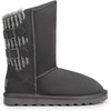 image:imageDREAM PAIRS Womens Mid Calf Winter Snow Boots  Warmth Faux Fur Lining Dual Adjustable Buckle Straps EVA Rubber Treaded OutsoleGrey