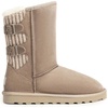 image:imageDREAM PAIRS Womens Mid Calf Winter Snow Boots  Warmth Faux Fur Lining Dual Adjustable Buckle Straps EVA Rubber Treaded OutsoleSand