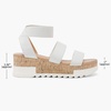 image:imageDREAM PAIRS Womens Open Toe Elastic Platform Wedge Sandals  Lightweight flatform sandals with a cushioned footbed for walking vacations shopping and allday comfortWhite