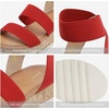 image:imageDREAM PAIRS Womens Open Toe Elastic Platform Wedge Sandals  Lightweight flatform sandals with a cushioned footbed for walking vacations shopping and allday comfortRed