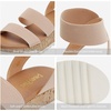image:imageDREAM PAIRS Womens Open Toe Elastic Platform Wedge Sandals  Lightweight flatform sandals with a cushioned footbed for walking vacations shopping and allday comfortNude
