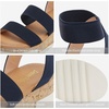 image:imageDREAM PAIRS Womens Open Toe Elastic Platform Wedge Sandals  Lightweight flatform sandals with a cushioned footbed for walking vacations shopping and allday comfortNavy