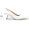 image:imageDREAM PAIRS Womens Slingback Kitten Heels Pumps Shoes  236 Inch Low Heel Pointed Toe Pumps Comfortable Closed Toe Dress Shoes for Office Work Classic Holiday HeelsWhite