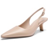 image:imageDREAM PAIRS Womens Slingback Kitten Heels Pumps Shoes  236 Inch Low Heel Pointed Toe Pumps Comfortable Closed Toe Dress Shoes for Office Work Classic Holiday HeelsNude