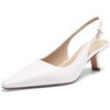 image:imageDREAM PAIRS Womens Slingback Kitten Heels Pumps Shoes  236 Inch Low Heel Pointed Toe Pumps Comfortable Closed Toe Dress Shoes for Office Work Classic Holiday HeelsWhite
