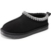 image:imageDREAM PAIRS Girls Boys Slippers Kids House Shoes  Indoor Outdoor Fuzzy Little Big Kid Slipon Faux Suede Slipper for Winter ChristmasBlack