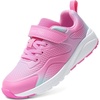 image:imageDREAM PAIRS Girls Shoes Tennis Sneakers  LightweightRunningBreathable Comfortable Non SlipHookandLoopWalking Gym School Daily PlayPinkGreen