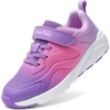 image:imageDREAM PAIRS Girls Shoes Tennis Sneakers  LightweightRunningBreathable Comfortable Non SlipHookandLoopWalking Gym School Daily PlayPurpleHot Pink
