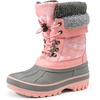 image:imageDREAM PAIRS Unisex Snow Waterproof Winter Boots  Warm Faux Fur Lined Outdoor Secure Grip Anti Slip Outsole Easy Wear Windproof Mid Calf Cozy Comfort for Cold WeatherPink