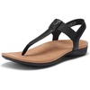image:imageDREAM PAIRS Womens Arch Support Sandals Thong Sandals  Orthopedic TStrap Sandals Comfortable Flat Sandals Thong Sandals for Casual Summer Walking Casual OutingsBlack