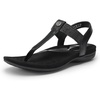 image:imageDREAM PAIRS Womens Arch Support Sandals Thong Sandals  Orthopedic TStrap Sandals Comfortable Flat Sandals Thong Sandals for Casual Summer Walking Casual OutingsAll Black