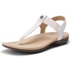 image:imageDREAM PAIRS Womens Arch Support Sandals Thong Sandals  Orthopedic TStrap Sandals Comfortable Flat Sandals Thong Sandals for Casual Summer Walking Casual OutingsWhite