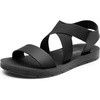 image:imageDREAM PAIRS Womens Elastic Ankle Strap Flat Sandals  Womens Comfortable Open Toe Elastic Crossbelt Slipon Flat Summer Sandals Casual WearAll Blackelastic
