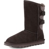 image:imageDREAM PAIRS Womens Mid Calf Winter Snow Boots  Warmth Faux Fur Lining Dual Adjustable Buckle Straps EVA Rubber Treaded OutsoleBrown