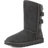 image:imageDREAM PAIRS Womens Mid Calf Winter Snow Boots  Warmth Faux Fur Lining Dual Adjustable Buckle Straps EVA Rubber Treaded OutsoleGrey