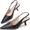 image:imageDREAM PAIRS Womens Slingback Kitten Heels Pumps Shoes  236 Inch Low Heel Pointed Toe Pumps Comfortable Closed Toe Dress Shoes for Office Work Classic Holiday HeelsBlackpu
