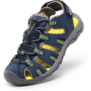 image:imageDREAM PAIRS Unisex Summer Water Athletic Sandals  ClosedToe Protection QuickDrying Upper Comfort Footbed Durable NonSlip Sole HookAndLoop Outdoor Sport Walk HikeDark Blue