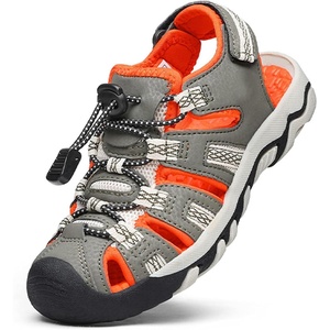 image:imageDREAM PAIRS Unisex Summer Water Athletic Sandals  ClosedToe Protection QuickDrying Upper Comfort Footbed Durable NonSlip Sole HookAndLoop Outdoor Sport Walk HikeOliveGreenOrange