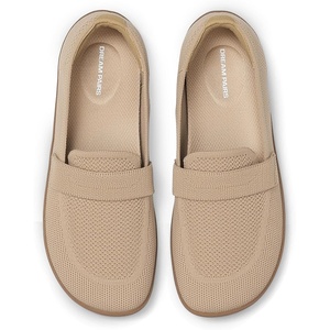 image:imageDREAM PAIRS Women Comfort Wide Toe Barefoot Knit Loafers  Zerodrop barefoot sole Wide toe box with arch support with breathable upper foldable loafer for daily work businessNude