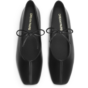 image:imageDREAM PAIRS Womens Ballet Mary Jane Flats  Square Toe Slip on Ballet Flats for Womenwith Bow Dressy Comfortable for Casual Daily Work Office ShoesAll Black