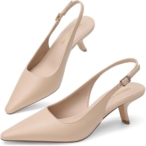 image:imageDREAM PAIRS Womens Slingback Kitten Heels Pumps Shoes  236 Inch Low Heel Pointed Toe Pumps Comfortable Closed Toe Dress Shoes for Office Work Classic Holiday HeelsNude