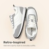 image:imageDREAM PAIRS Unisex Tennis Shoes Breathable Sneakers  Lightweight Mesh Retro Upper Comfort Insole Durable Outsole Convenient Heel Pull Tab Casual Walk Sports Athletic School GymWhite