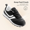 image:imageDREAM PAIRS Unisex Tennis Shoes Breathable Sneakers  Lightweight Mesh Retro Upper Comfort Insole Durable Outsole Convenient Heel Pull Tab Casual Walk Sports Athletic School GymBlack