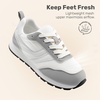image:imageDREAM PAIRS Unisex Tennis Shoes Breathable Sneakers  Lightweight Mesh Retro Upper Comfort Insole Durable Outsole Convenient Heel Pull Tab Casual Walk Sports Athletic School GymWhite