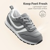 image:imageDREAM PAIRS Unisex Tennis Shoes Breathable Sneakers  Lightweight Mesh Retro Upper Comfort Insole Durable Outsole Convenient Heel Pull Tab Casual Walk Sports Athletic School GymGrey