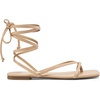 image:imageDREAM PAIRS Womens Strappy Lace Up Summer Flat Sandals  Comfortable Thong Design Gladiator Dressy Square Toe Tie Up Sandals for Walking Beach Vocation City Walks TravelNude