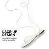 image:imageDREAM PAIRS Womens Strappy Lace Up Summer Flat Sandals  Comfortable Thong Design Gladiator Dressy Square Toe Tie Up Sandals for Walking Beach Vocation City Walks TravelWhite